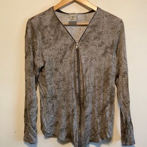 Vocal Studded Zip Up Shirt